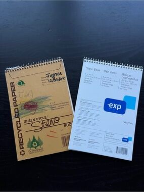 AMPAD & EXP 6x9 Green Tint Gregg Rule Steno Books Notebooks Lot